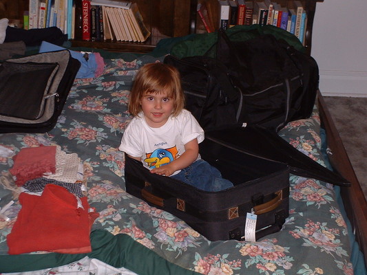 Nicole helping pack