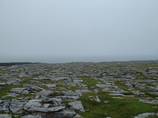 St. Benan church landscape, atlantic ocean